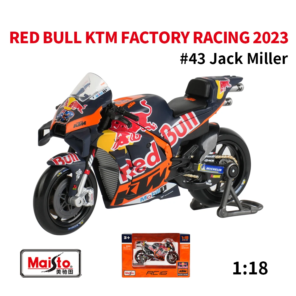 Maisto 1:18 Red Bull KTM Racing Motorcycle Model 7 Maisto 1:18 Red Bull KTM Racing Motorcycle Model - Image 7