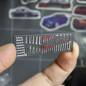 Miniature Car Garage Tool Wall Scene 1/64 Resin Model