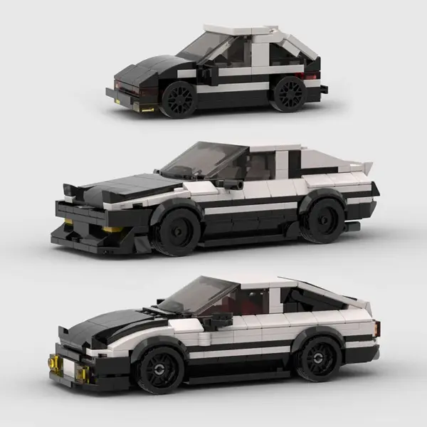 Stylized Building Block Toy Car - Image 5