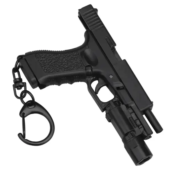 G17 Mini Pistol Shape Keychain with Flashlight - Image 3