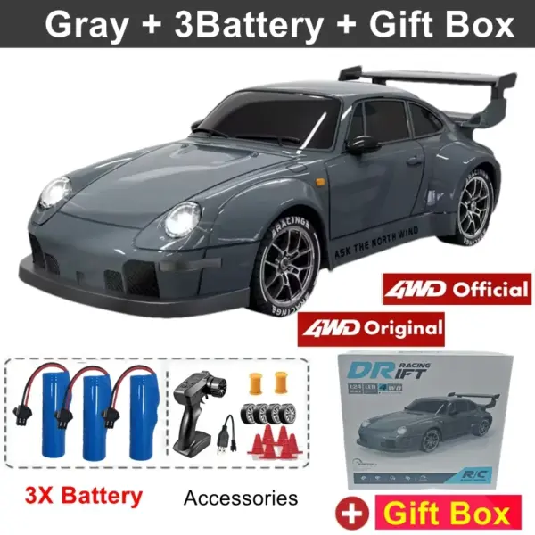 4WD RC Drift Car with LED Lights and Remote - Image 26