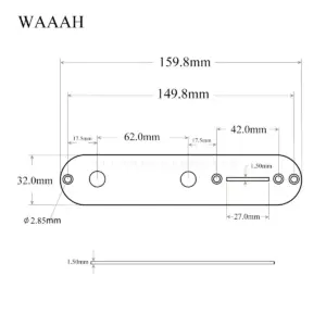 Nickel Chrome Control Plate for Tele Guitar 11 S3278129c93144814a4ad7437494c3f63Z