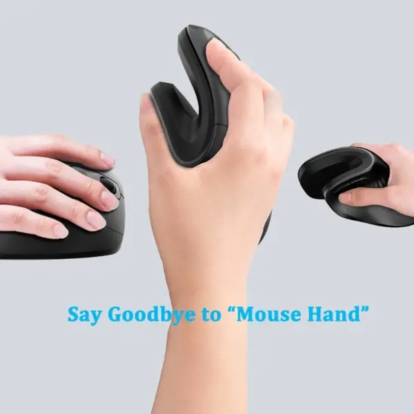 Ergonomic Right-Hand Vertical USB Mouse - Image 2