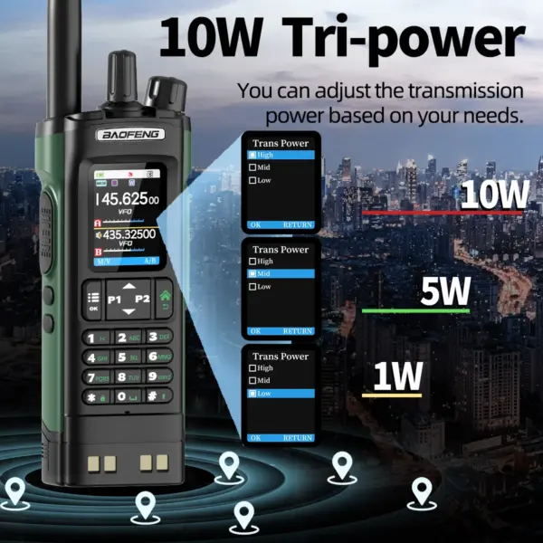 BAOFENG UV-32 GPS Walkie Talkie 10W with Bluetooth - Image 5