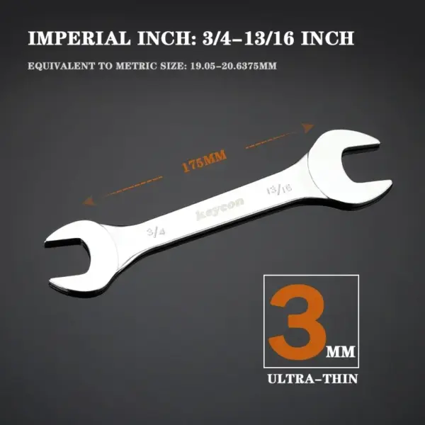 3/8-1-1/4 Inch Ultra-Thin Open End Wrench Set for Drive Shaft - Image 12