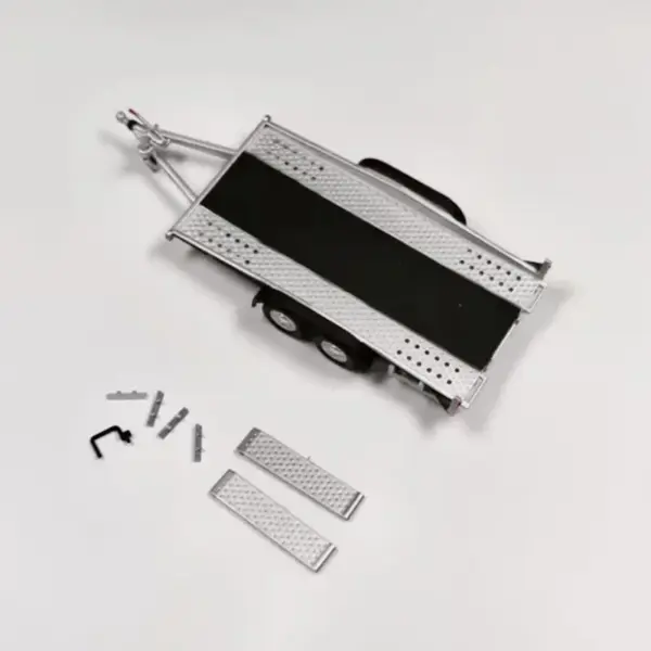 Massdi 1:43 Alloy Flatbed Trailer Model for Display - Image 7
