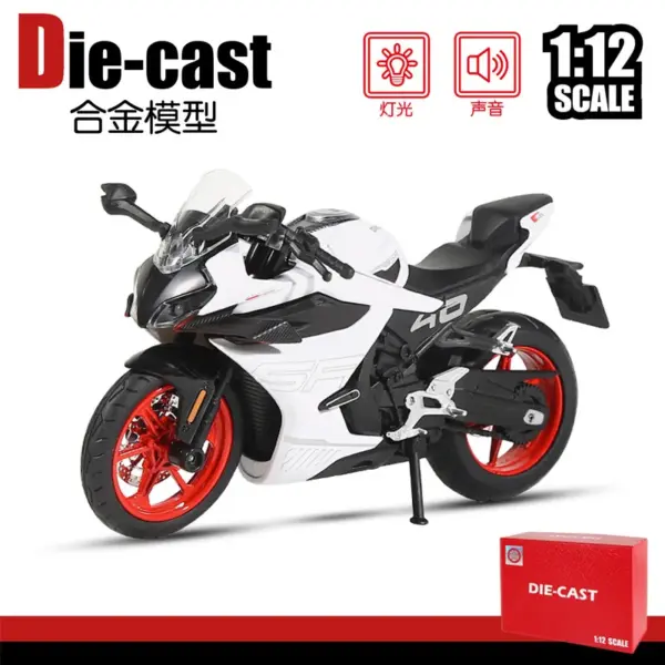 1:12 Scale Alloy Motorcycle Model with Sound - Image 7