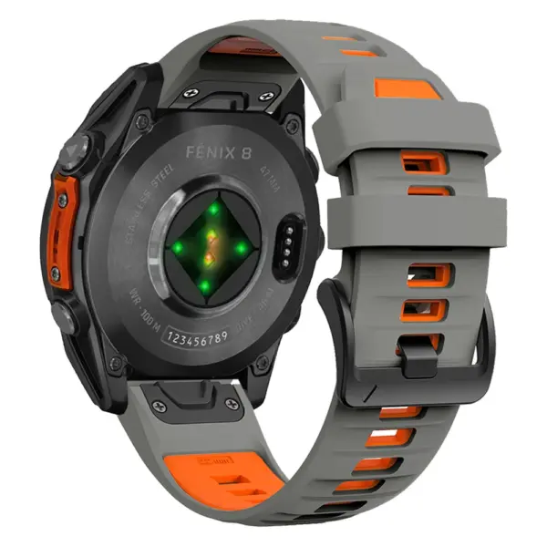 Two-Tone Silicone Strap for Garmin Fenix 8/7/Descent - Image 11
