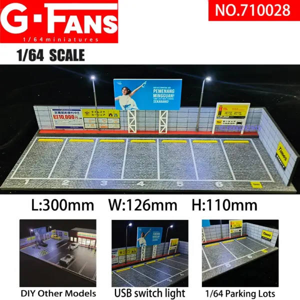 1/64 Scale Car Garage Diorama Display Model - Image 8