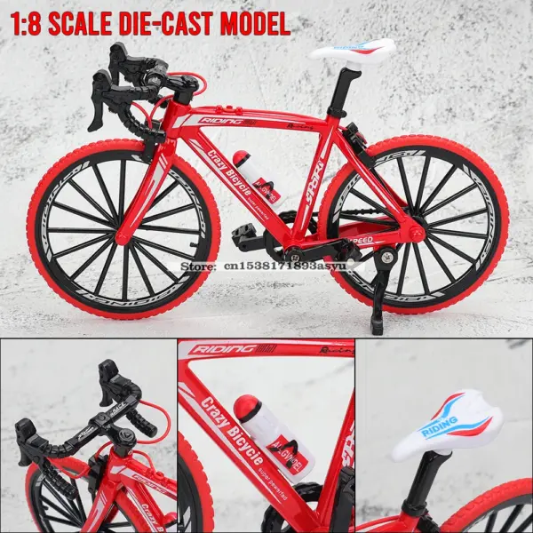 1:8 Alloy Bicycle Model with Parking Rack - Image 9