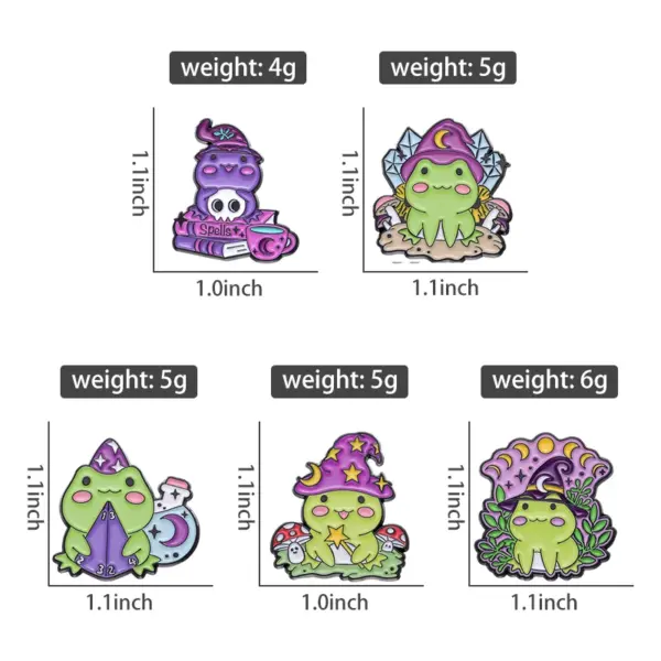 Magic Frog Enamel Pin with Wand and Potion - Image 4