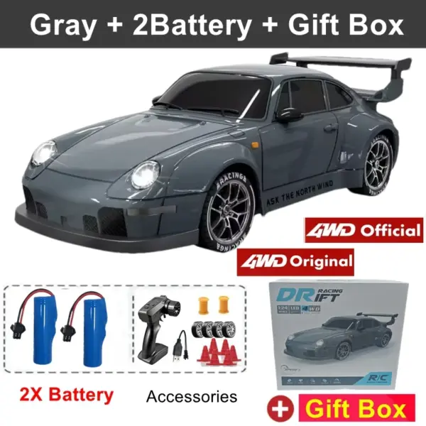 4WD RC Drift Car with LED Lights and Remote - Image 25