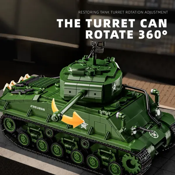 WW2 M4 Sherman Tank Building Blocks Set - Image 4