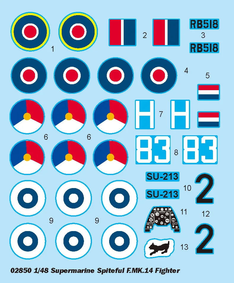 1/48 Scale WWII Royal Navy Spiteful F Mk 14 Model Kit 3 1/48 Scale WWII Royal Navy Spiteful F Mk 14 Model Kit - Image 3
