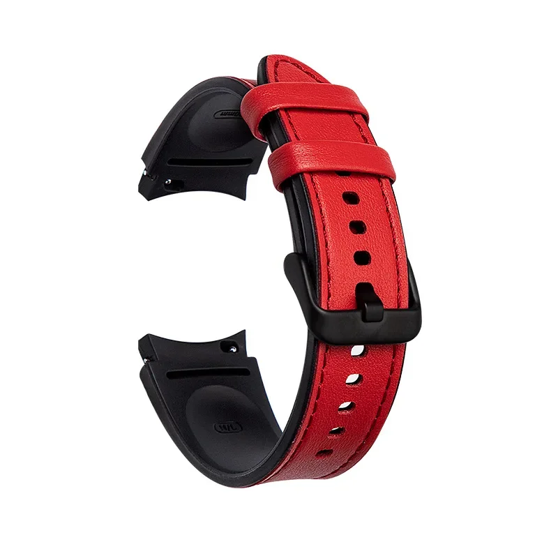 Silicone Leather Strap for Samsung Galaxy Watch 6/5 Pro 15 Silicone Leather Strap for Samsung Galaxy Watch 6/5 Pro - Image 15