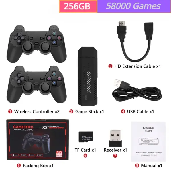 256GB 58000 Games 4K Game Stick Console - Image 8