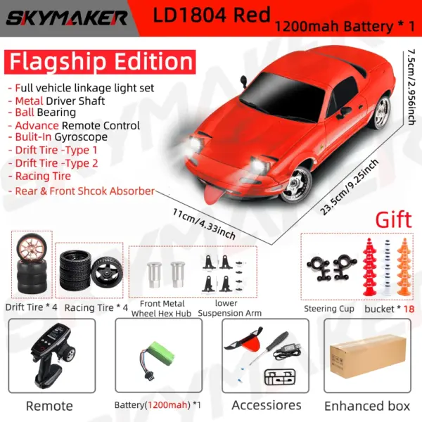 1/18 Skymaker RC Drift Car with Gyroscope - Image 12