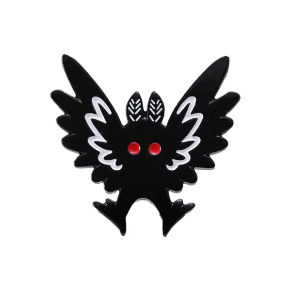 Gothic Bat Mothman Enamel Pin Brooch - Image 11