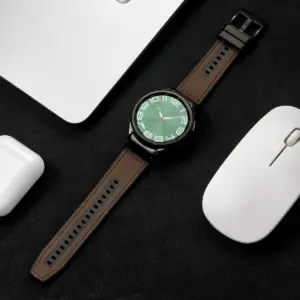 22mm Leather & Silicone Band for Samsung Galaxy Watch 6/5 27 S3854330088834e5887e21316e8cf8cf82