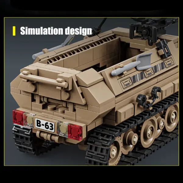 Military WW2 Armor Halftrack Building Blocks Set - Image 5