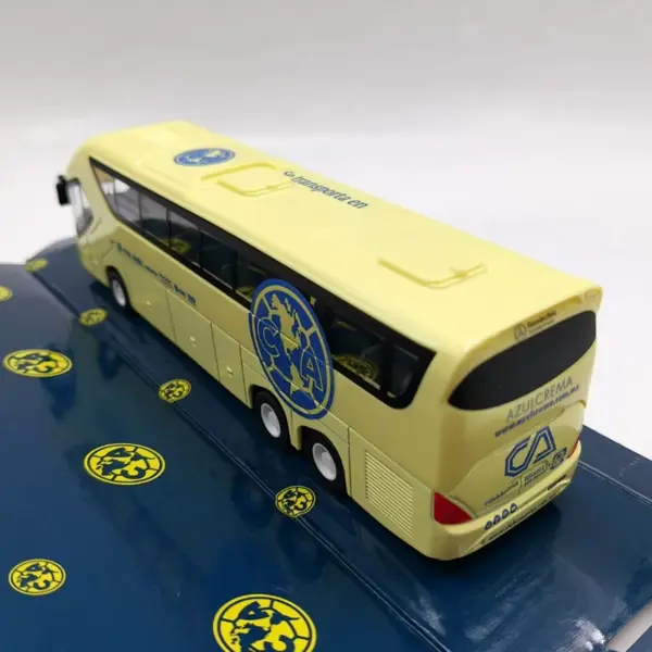 Yellow Plastic Bus Model Collection Display - Image 6