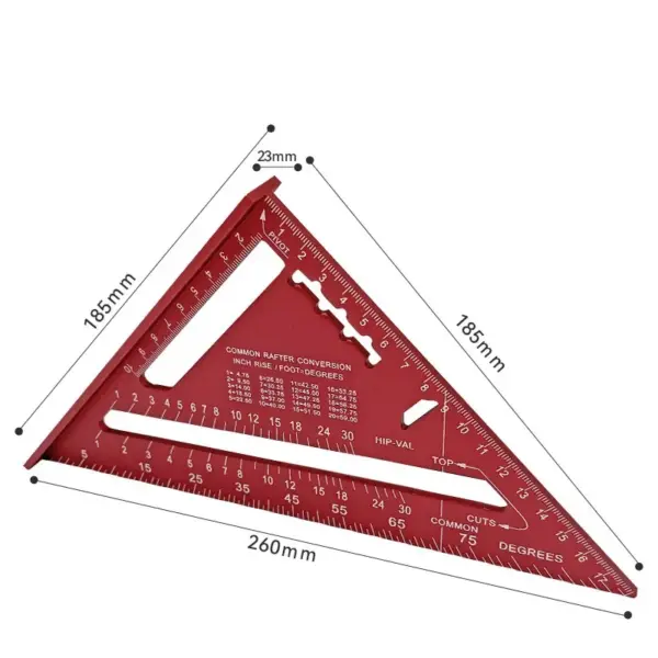 7-Inch Aluminum Alloy Triangle Ruler Tool - Image 11