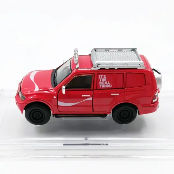 Diecast Alloy 1:64 Pajero Red SUV Model - Image 2