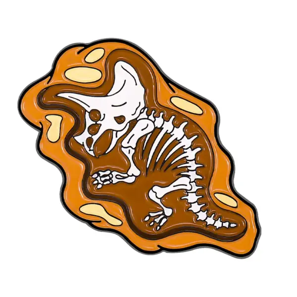 Cartoon Dinosaur Fossil Enamel Pin Vintage Brooch - Image 10