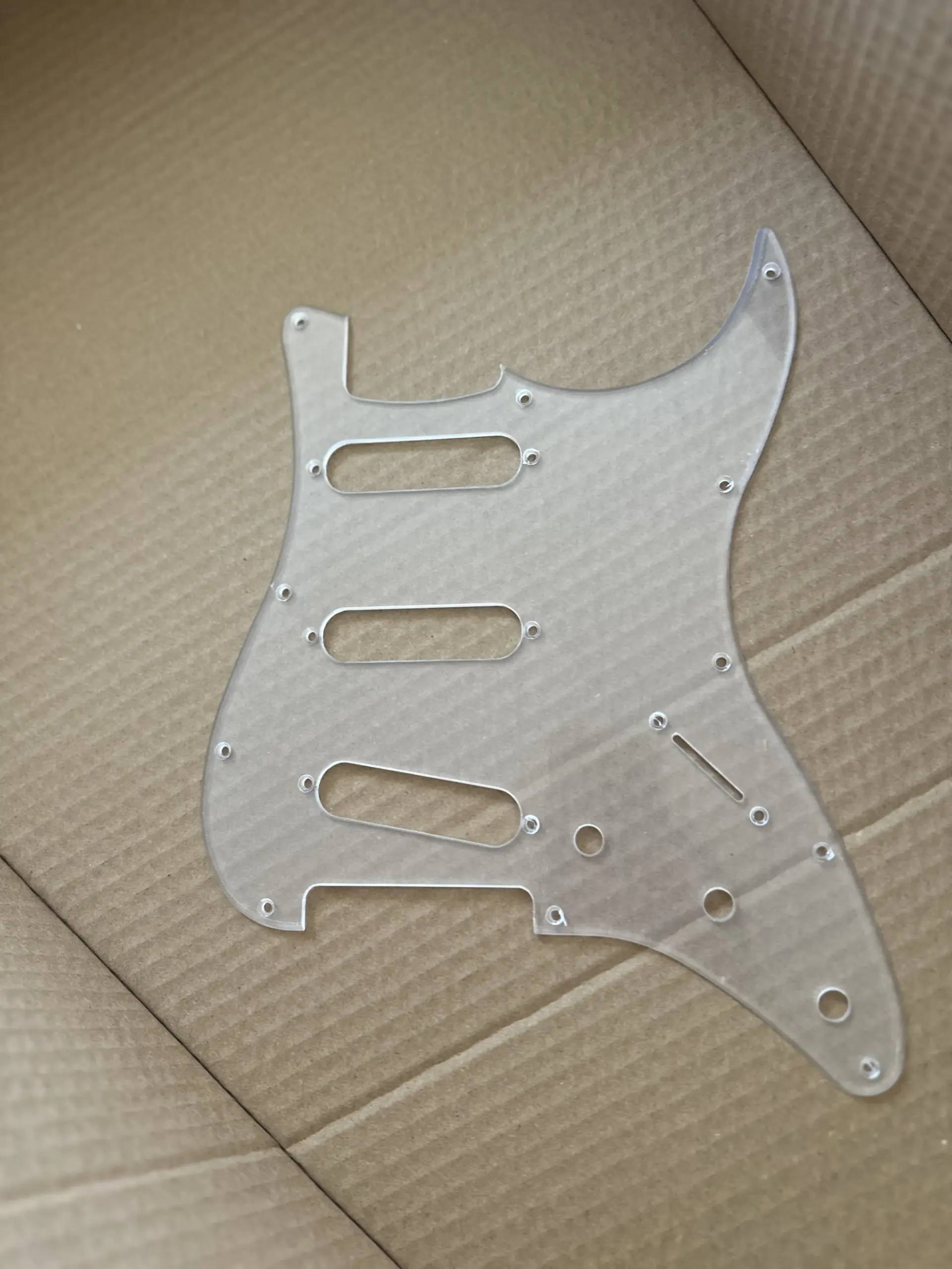 Transparent Electric Guitar Pickguard SSS 3 Ply 6 Transparent Electric Guitar Pickguard SSS 3 Ply - Image 6