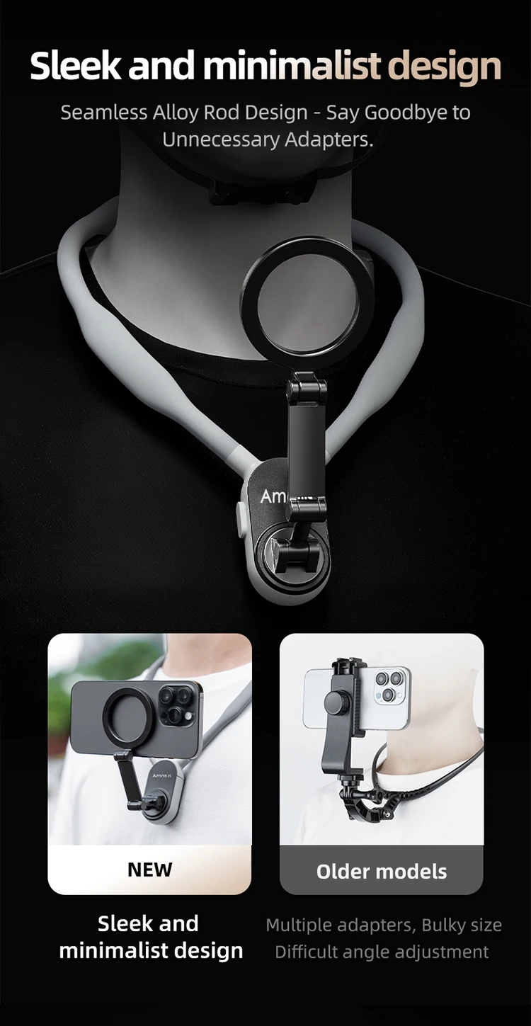 Amorus Silicone Magnetic Neck Mount for iPhone 15 3 Amorus Silicone Magnetic Neck Mount for iPhone 15 - Image 3