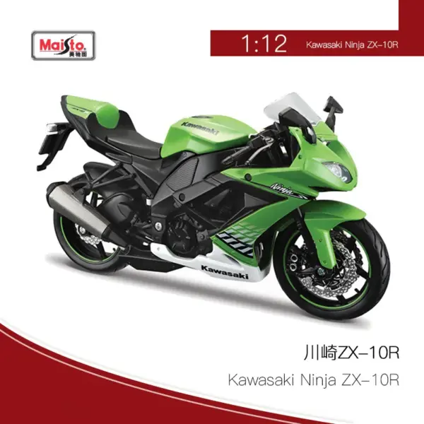 Maisto 1:12 Kawasaki H2R Alloy Motorcycle Model - Image 25