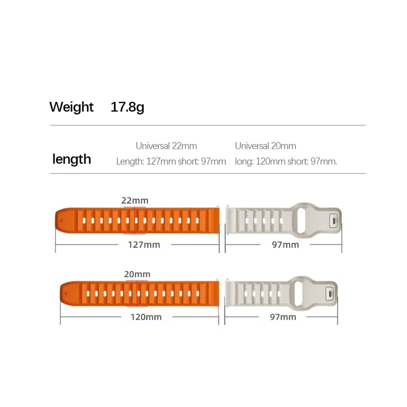 Silicone Quick Release Watchband for Garmin Models 6 Silicone Quick Release Watchband for Garmin Models - Image 6