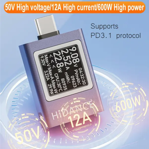 13-in-1 Digital Power Meter HDC-085C for USB-C Devices - Image 3