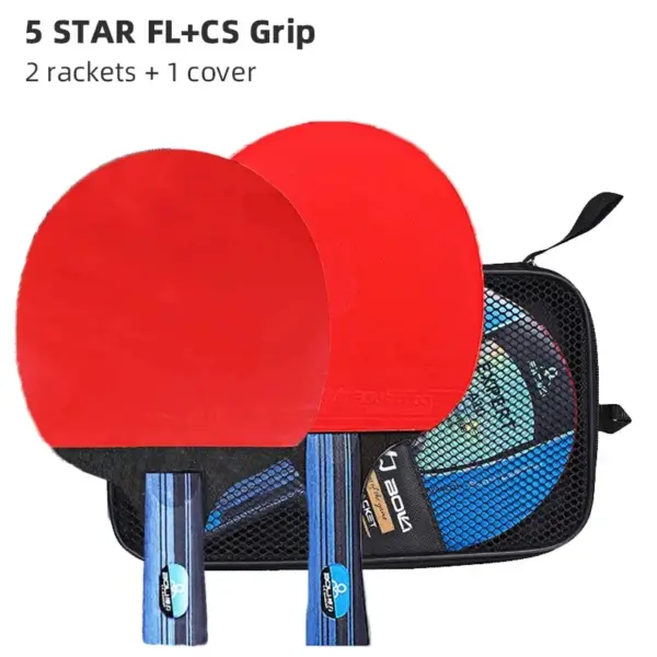 Professional Table Tennis Racket Set with Case - Image 9