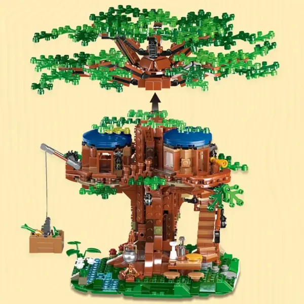 All Seasons Treehouse City Building Blocks Set - Image 4
