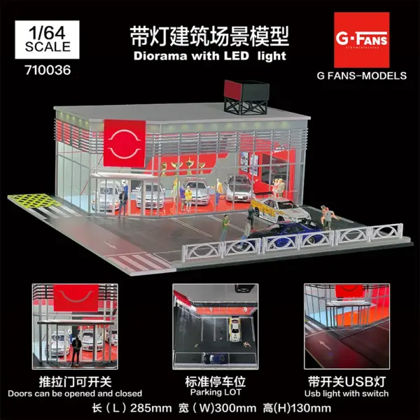1/64 Scale Car Garage Diorama Display Model - Image 31