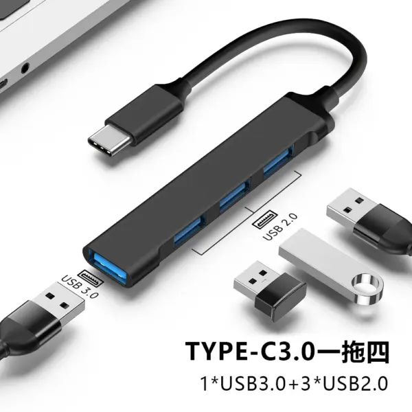 4-Port USB Type C Hub Splitter for PC - Image 2
