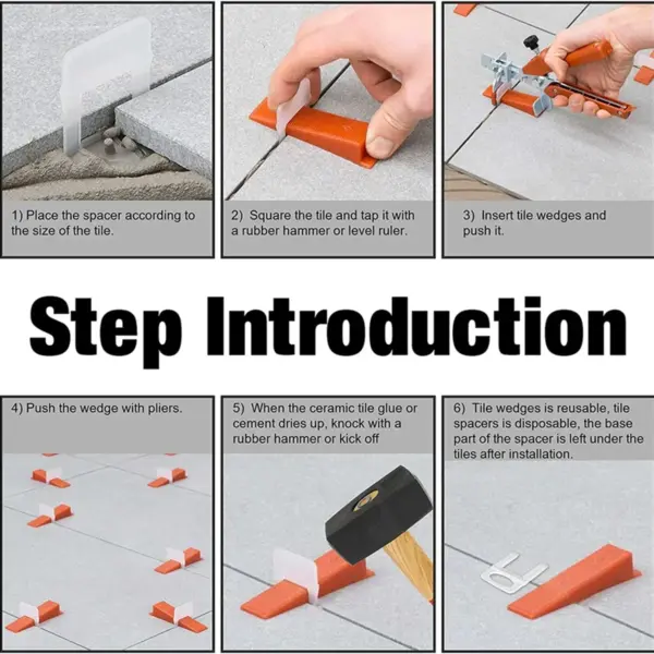 Ceramic Tile Leveling System Clips and Spacers Kit - Image 3