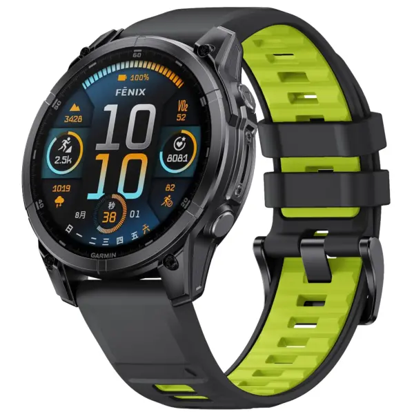 Garmin Fenix 8 7X 7 6 Two-Tone Silicone Strap - Image 3