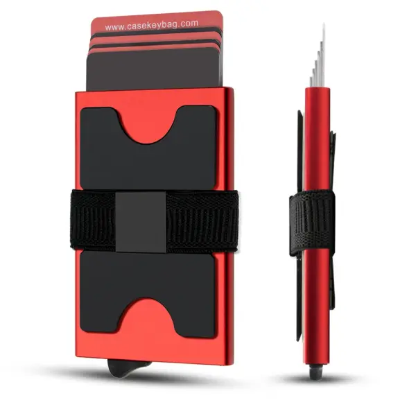 Slim RFID Blocking Pop Up Card Holder Wallet - Image 13