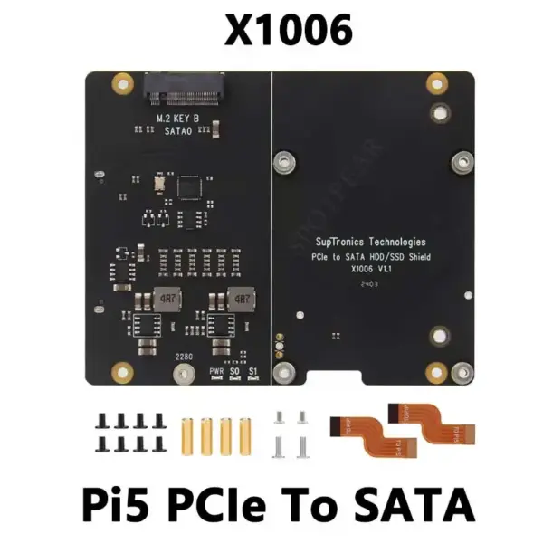 Raspberry Pi 5 PCIe to SATA Expansion Board - Image 6