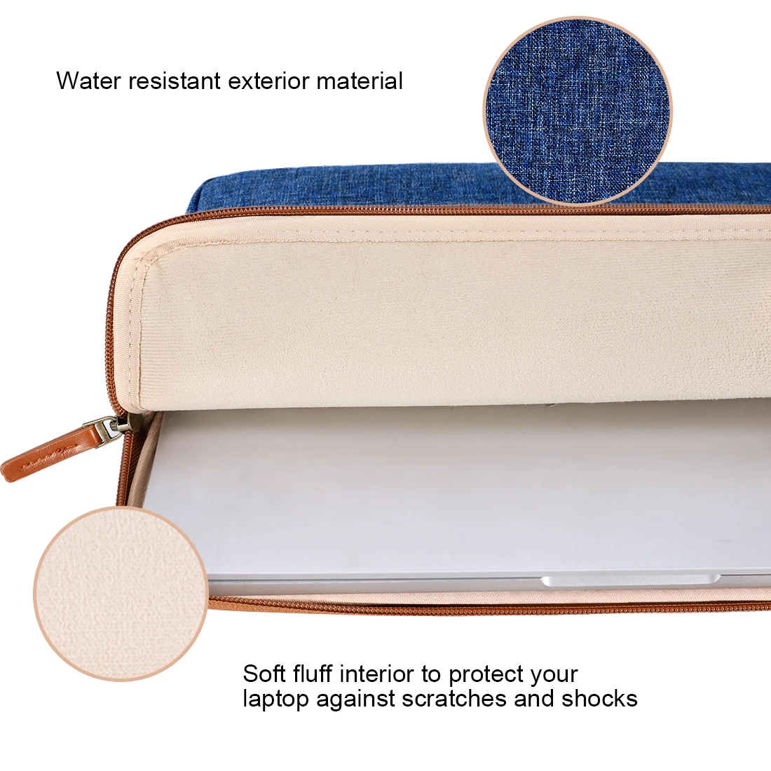 Waterproof Canvas Laptop Sleeve for MacBook Pro 14 3 Waterproof Canvas Laptop Sleeve for MacBook Pro 14 - Image 3