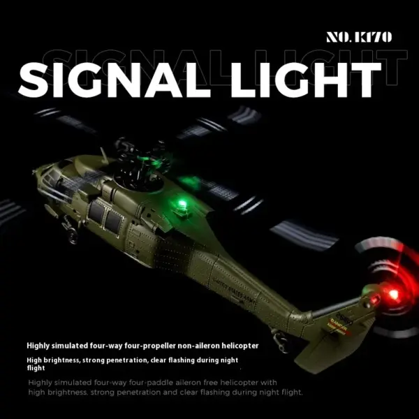 WLtoys K170 UH-60L RC Helicopter Model - Image 2