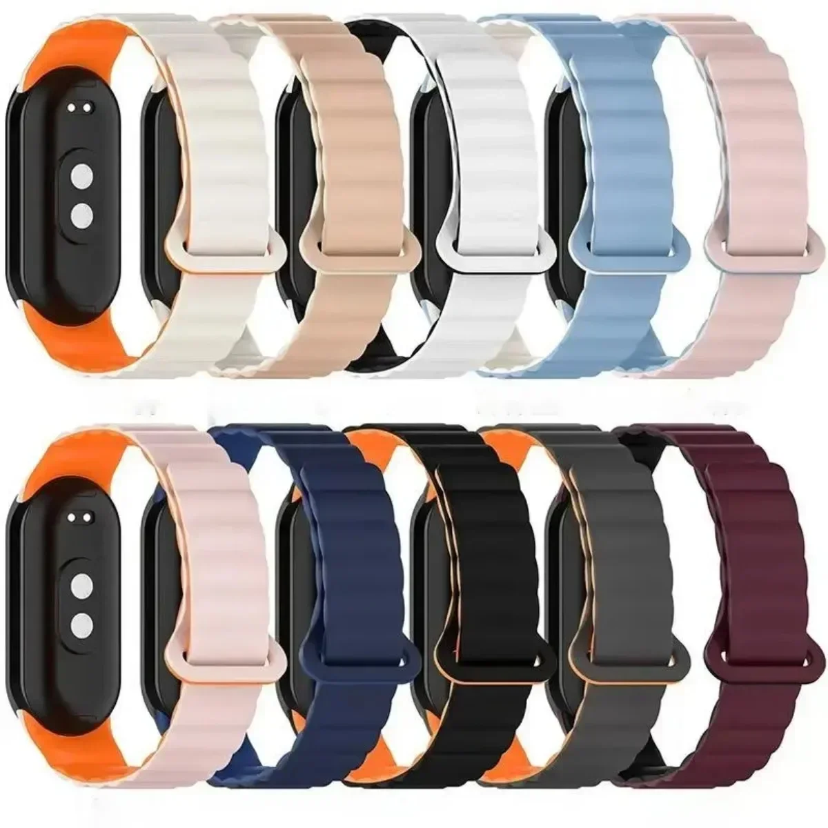 Magnetic Silicone Strap for Xiaomi Mi Band 8 and 9 2 Magnetic Silicone Strap for Xiaomi Mi Band 8 and 9 - Image 2