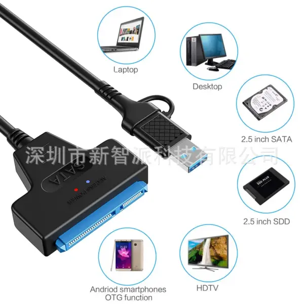 SATA to USB 3.0/Type-C Adapter Cable - Image 2