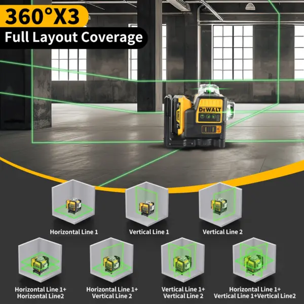 Dewalt DW089LG 12 Lines 360 Degree Laser Level - Image 3
