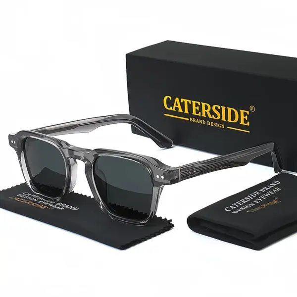 Square Acetate Polarized Sunglasses for Men - Image 4