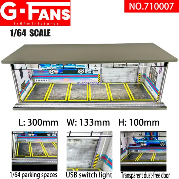 1/64 Scale Car Garage Diorama Display Model - Image 33