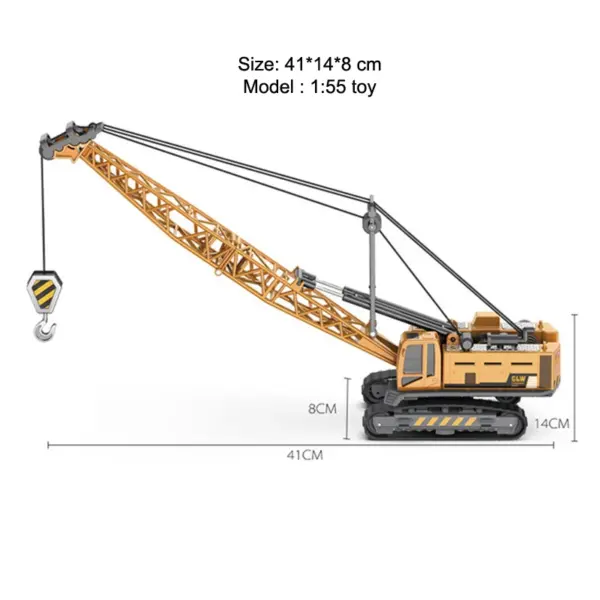 Diecast Construction Crane and Digger Model Set - Image 14