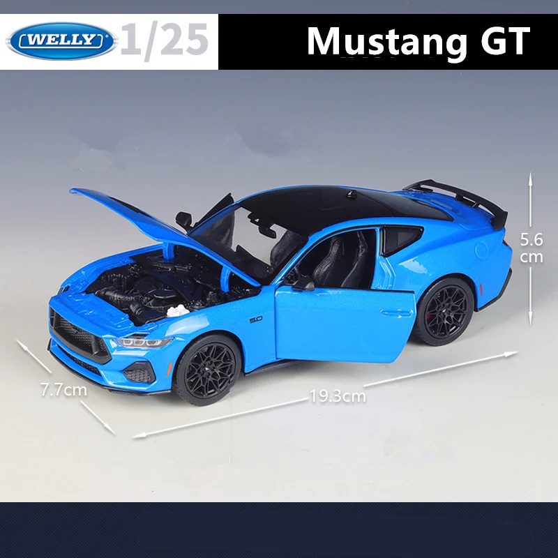 Welly 1:24 Ford Mustang GT Shelby Model Car 2 Welly 1:24 Ford Mustang GT Shelby Model Car - Image 2